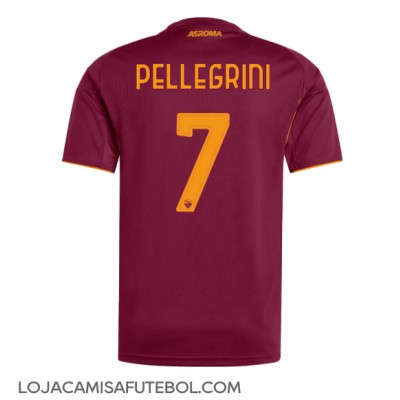 Camisa de Futebol AS Roma Lorenzo Pellegrini #7 Equipamento Principal 2025-26 Manga Curta Camisa de Futebol AS Roma Lorenzo Pellegrini #7 Equipamento Principal 2025-26 Manga Curta